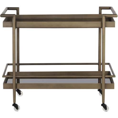 Livingston Antique Brass Bar Cart